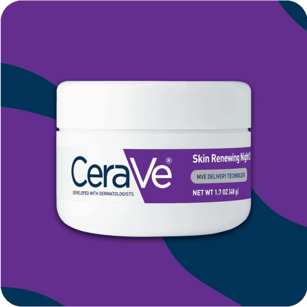 CeraVe Skin Renewing Night Cream, Moisturizing Face Cream with Niacinamide, Peptide Complex, and Hyaluronic Acid for Softer Skin, 1.7 oz