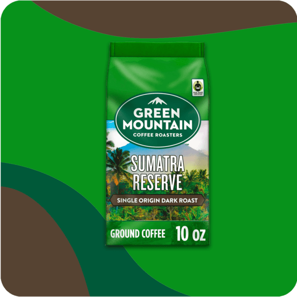 Green Mountain Coffee Roasters Sumatra Reserve, Fair Trade, Dark Roast, Ground Coffee, 10 oz