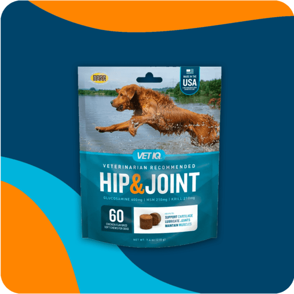 VetIQ Hip & Joint Supplement for Dogs, Chicken Flavored, 60 Count